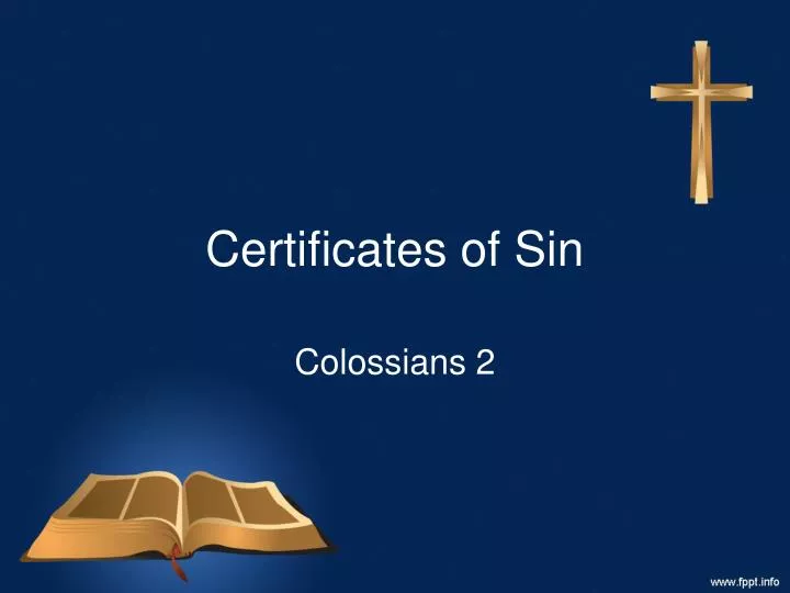 certificates of sin