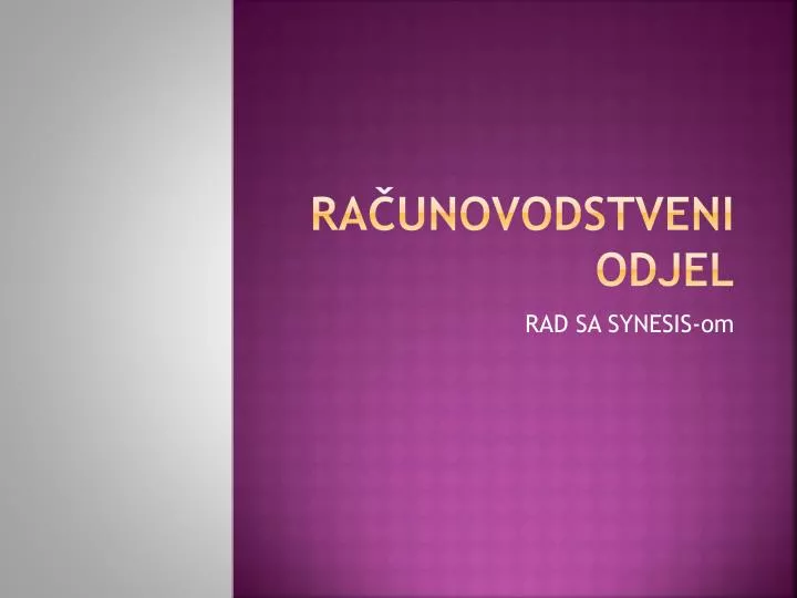 ra unovodstveni odjel