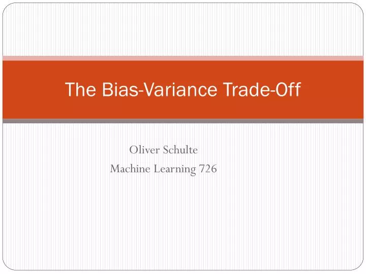 the bias variance trade off