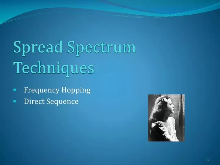 spread spectrum techniques