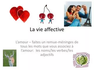 la vie affective