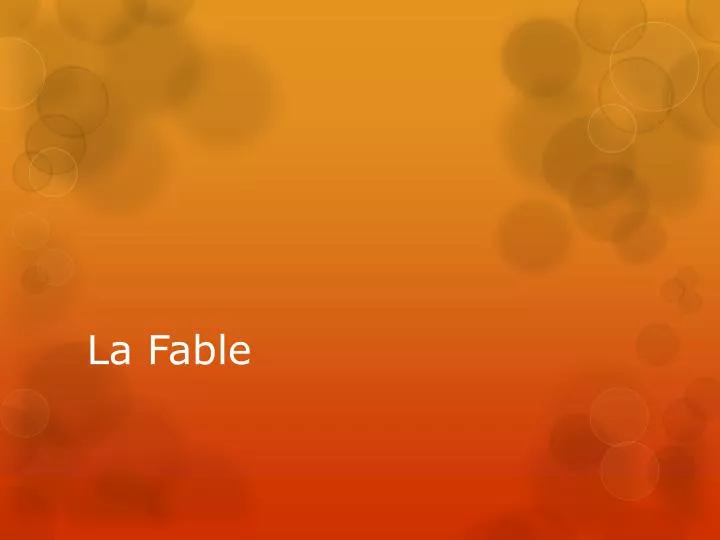 la fable