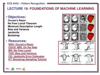 LECTURE 19: FOUNDATIONS OF MACHINE LEARNING