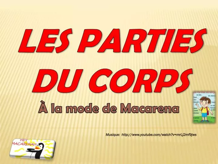 les parties du corps la mode de macarena