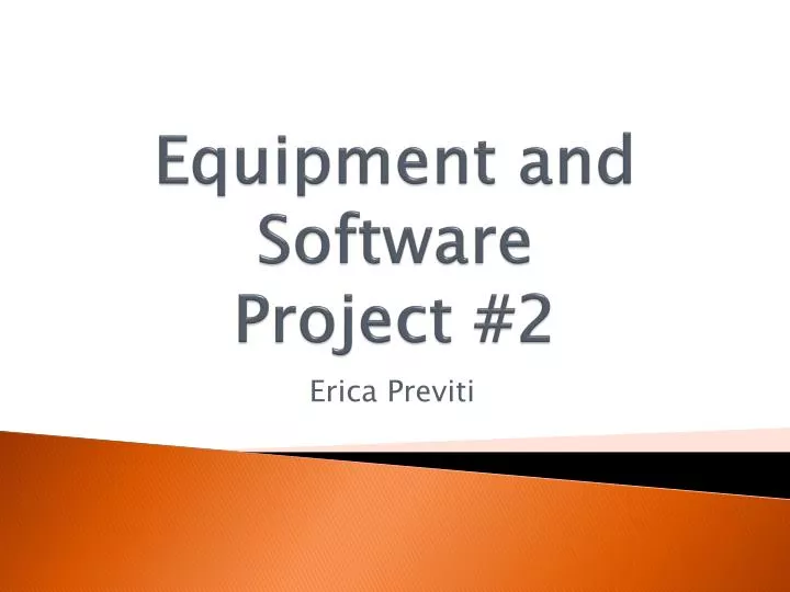 equipment and software project 2