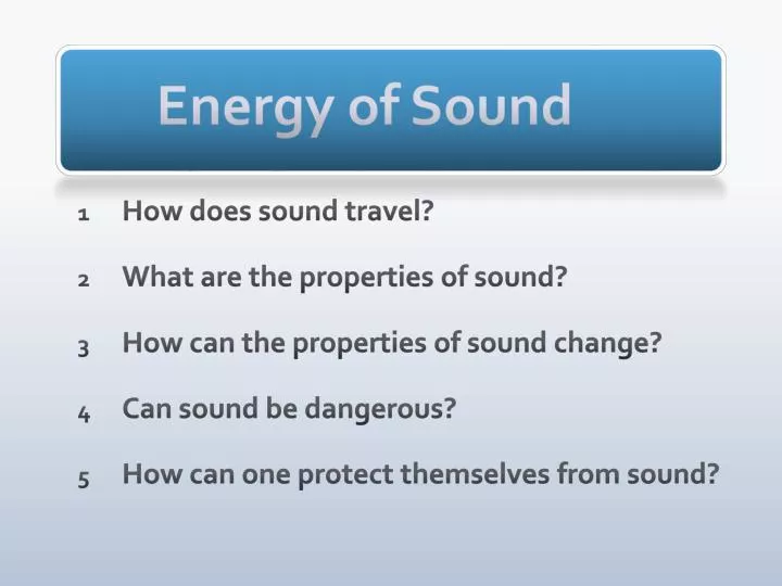 energy of sound