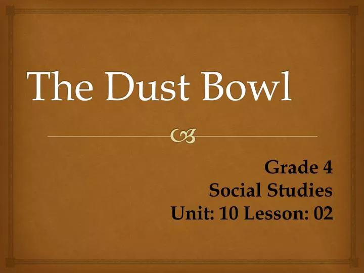 the dust bowl