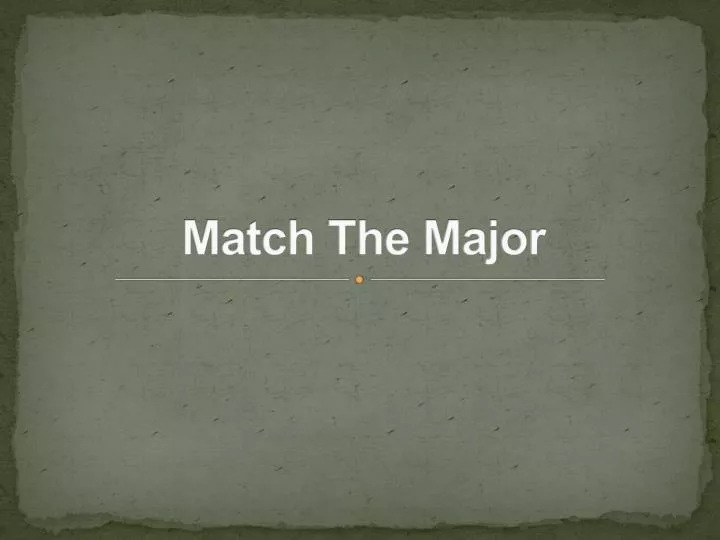match the major