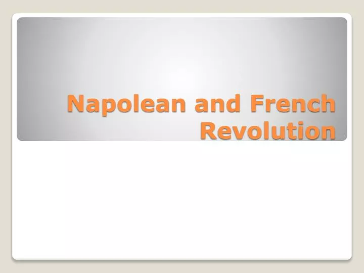 napolean and french revolution
