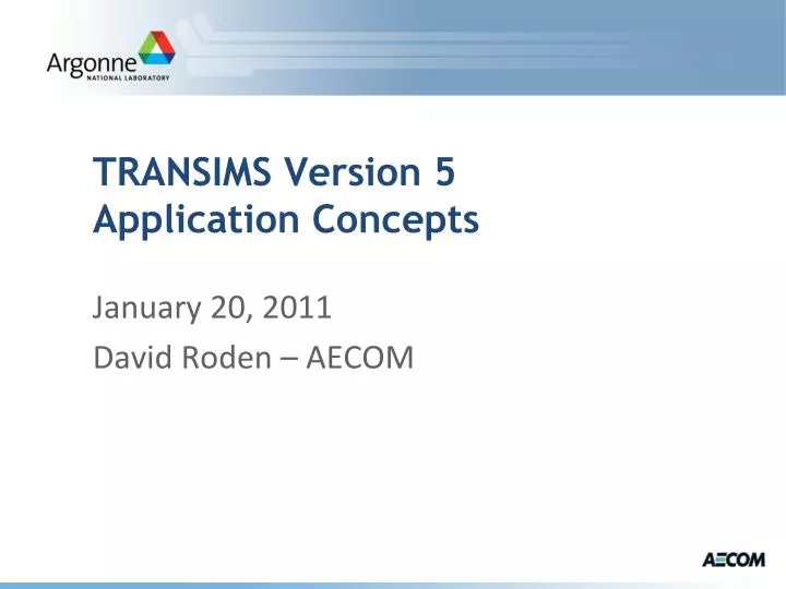 transims version 5 application concepts