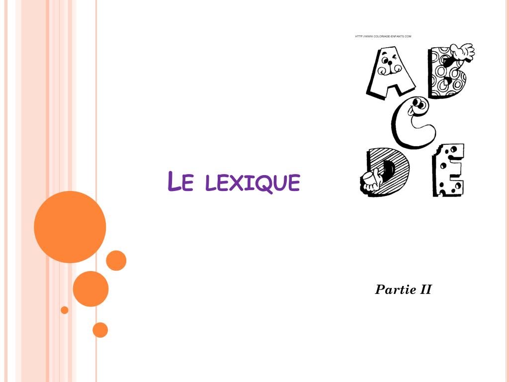Table Lexique PPT - Le lexique PowerPoint Presentation, free download - ID:2086519