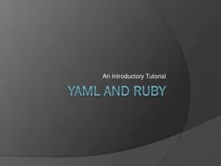 YAML and ruby