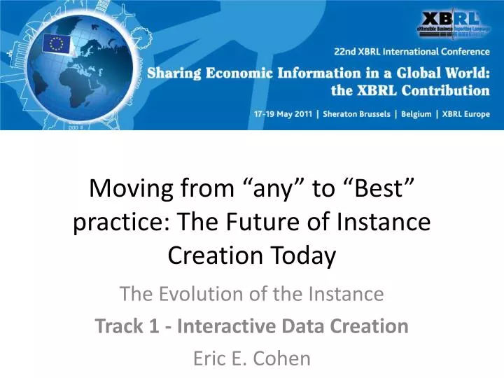 moving from any to best practice the future of instance creation today