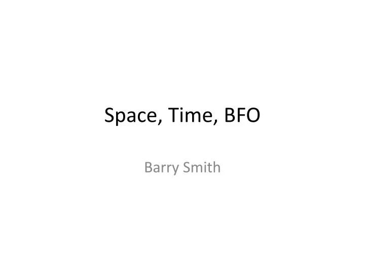 space time bfo