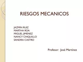 riesgos mecanicos