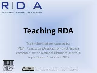 Teaching RDA