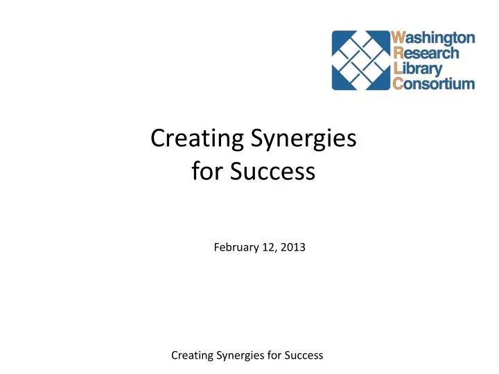 creating synergies for success