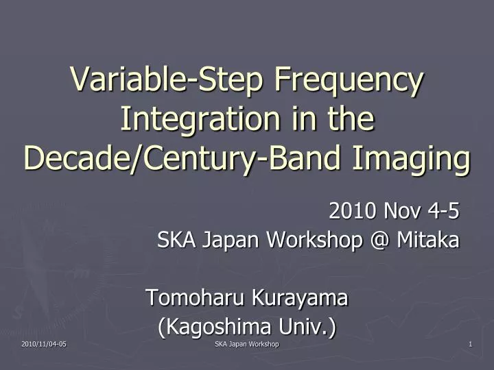 variable step frequency integration in the decade century band imaging