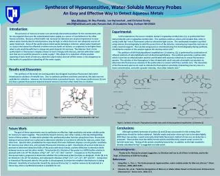 Syntheses of Hypersensitive, Water-Soluble Mercury Probes