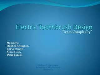 Electric Toothbrush Design