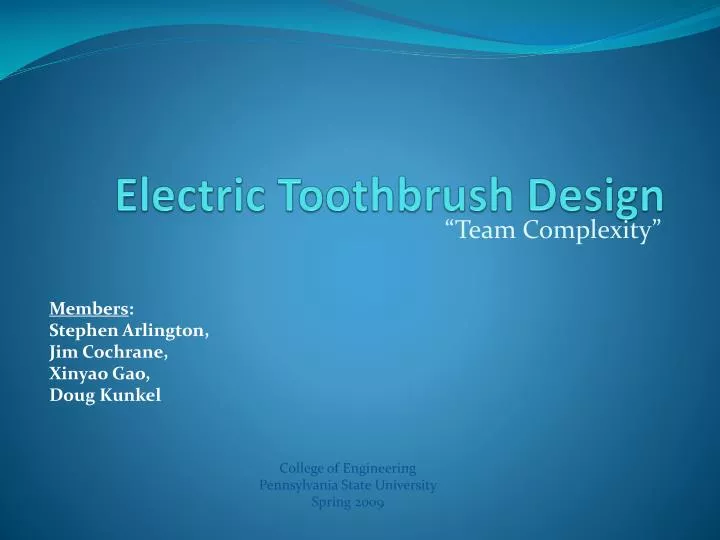 electric toothbrush design