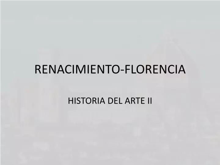 renacimiento florencia