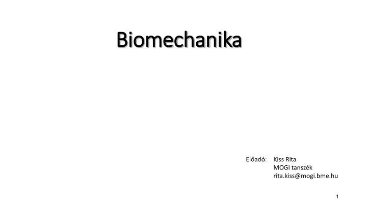 biomechanik a