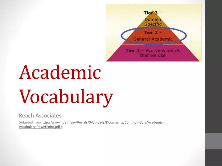 academic vocabulary