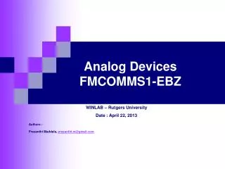 Analog Devices FMCOMMS1-EBZ