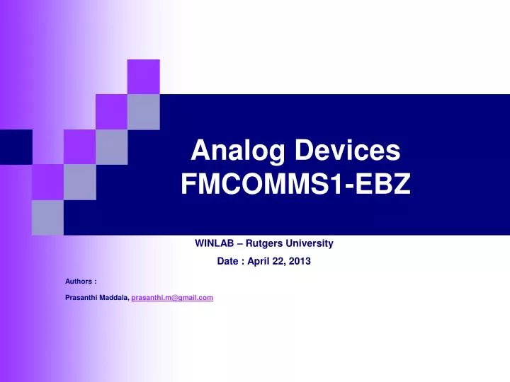 analog devices fmcomms1 ebz