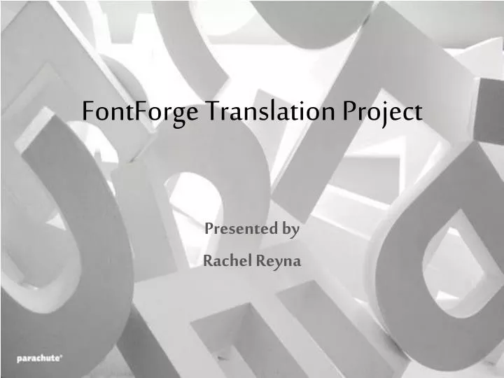 fontforge translation project