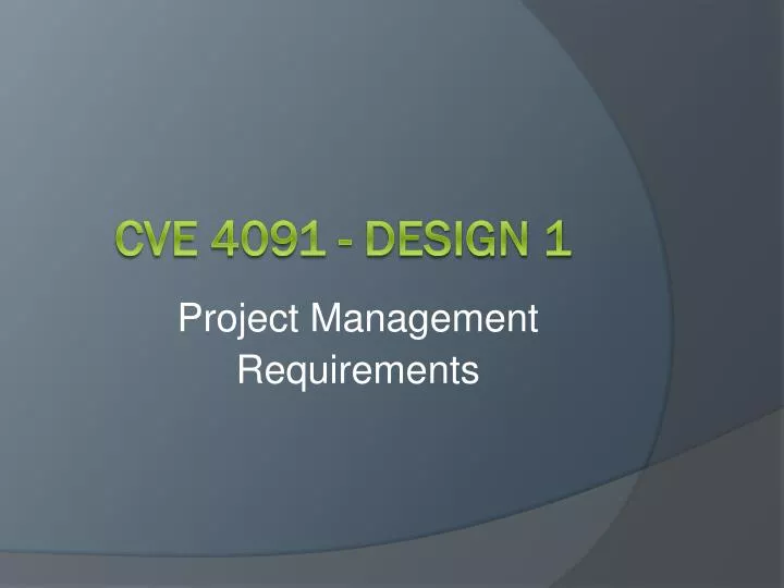 project management requirements