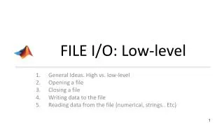 FILE I/O: Low-level