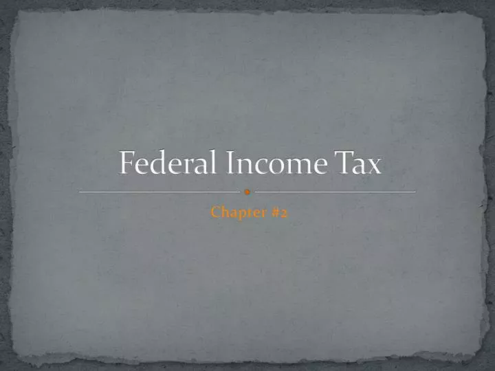 federal income tax