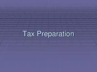 Tax Preparation