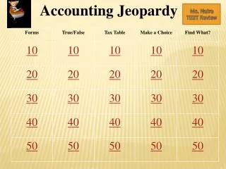 Accounting Jeopardy