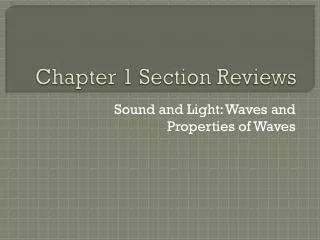 chapter 1 section reviews