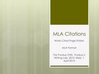 MLA Citations