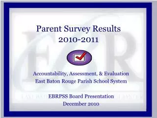 Parent Survey Results 2010-2011