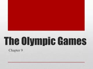 The Olympic Games