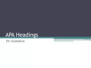 APA Headings