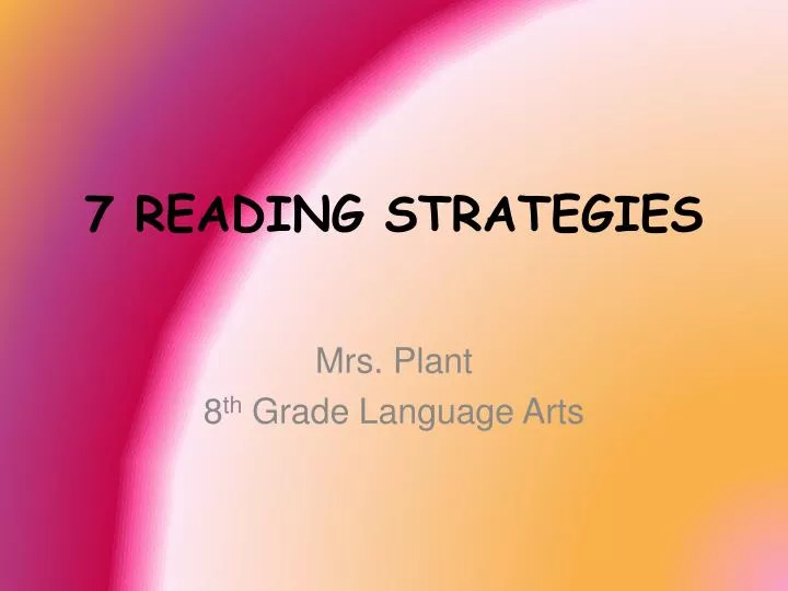 7 reading strategies