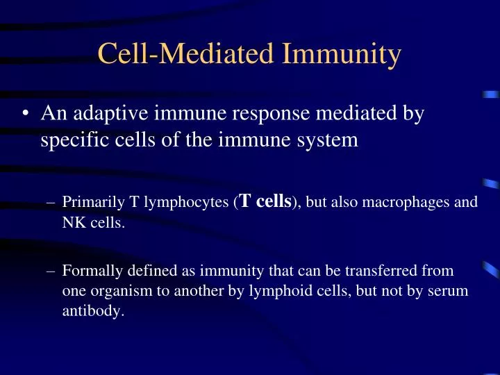 cell mediated immunity