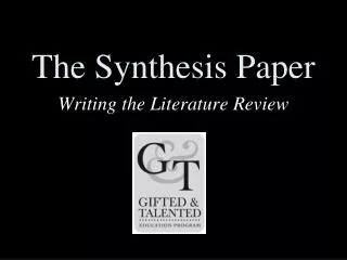 The Synthesis Paper