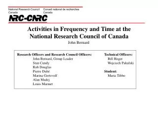 National Research Council Canada