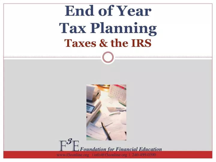 end of year tax planning taxes the irs