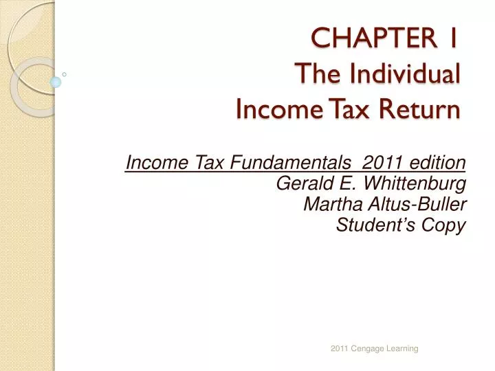 chapter 1 the individual income tax return