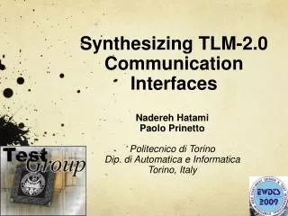 Synthesizing TLM-2.0 Communication Interfaces