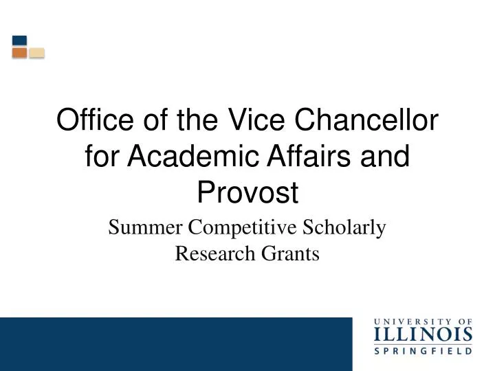 office of the vice chancellor for academic affairs and provost
