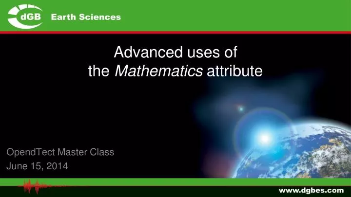 advanced uses of the mathematics attribute